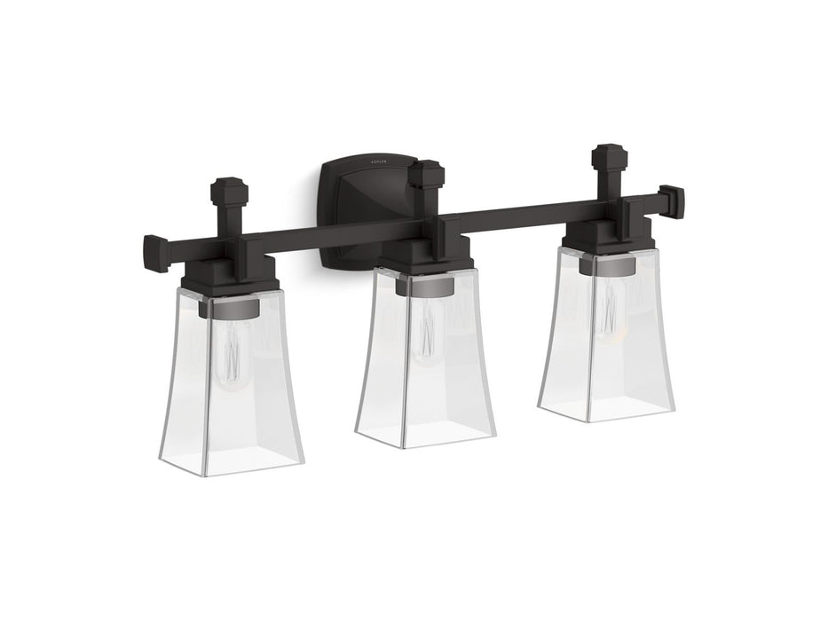 KOHLER K-31757-SC03 Riff Three-light sconce, matte black