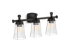 KOHLER K-31757-SC03 Riff Three-light sconce, matte black - view 2