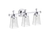 KOHLER K-31757-SC03 Riff Three-light sconce, polished chrome