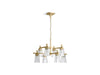 KOHLER K-31759-CH08 Riff 35" chandelier, brushed moderne brass