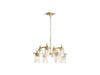 KOHLER K-31759-CH08 Riff 35" chandelier, brushed moderne brass - view 2