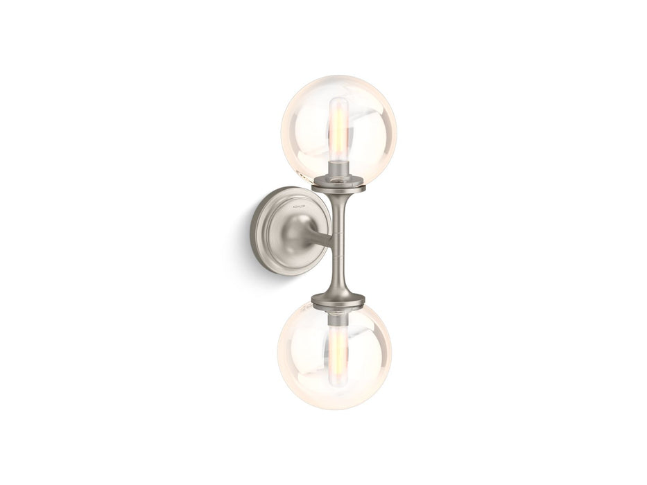 KOHLER K-31762-SC02 Bellera Two-light sconce, brushed nickel - view 2