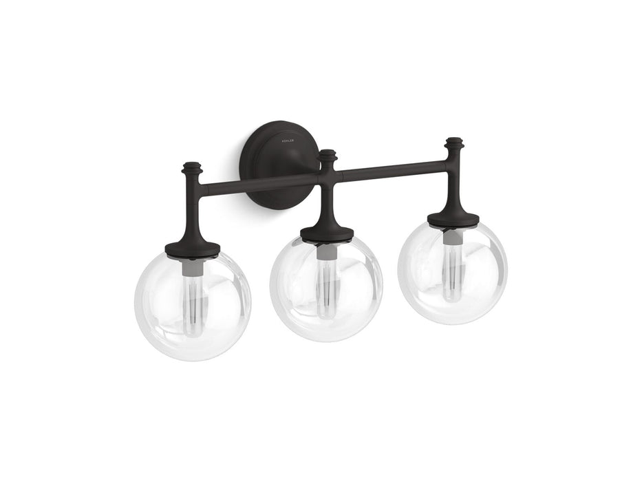 KOHLER K-31763-SC03 Bellera Three-light sconce, matte black