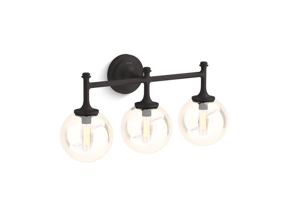 KOHLER K-31763-SC03 Bellera Three-light sconce, matte black - view 2