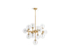 KOHLER K-31767-CH13 Bellera 32" chandelier, brushed moderne brass
