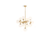 KOHLER K-31767-CH13 Bellera 32" chandelier, brushed moderne brass - view 2
