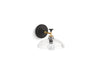 KOHLER K-31768-SC01 Tone One-light sconce, black with brass trim