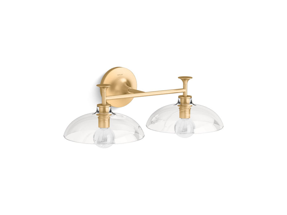 KOHLER K-31769-SC02 Tone Two-light sconce, brushed moderne brass