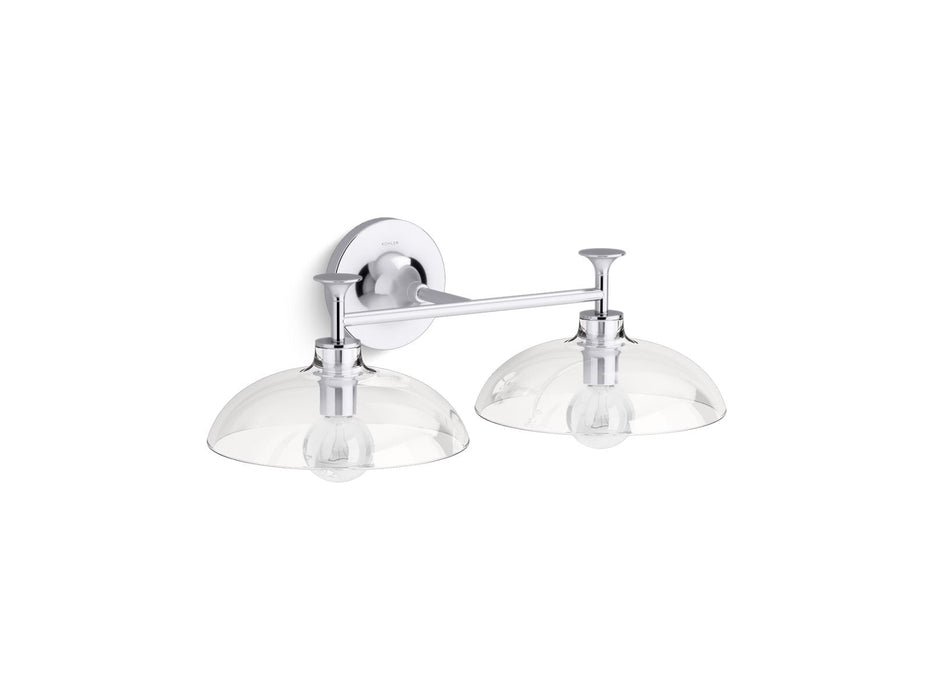 KOHLER K-31769-SC02 Tone Two-light sconce, polished chrome