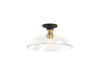 KOHLER K-31772-FM01 Tone 15" flush-mount, black with brass trim - view 2