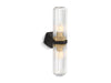 KOHLER K-31777-SC02 Occasion Two-light sconce, black with brass trim - view 2