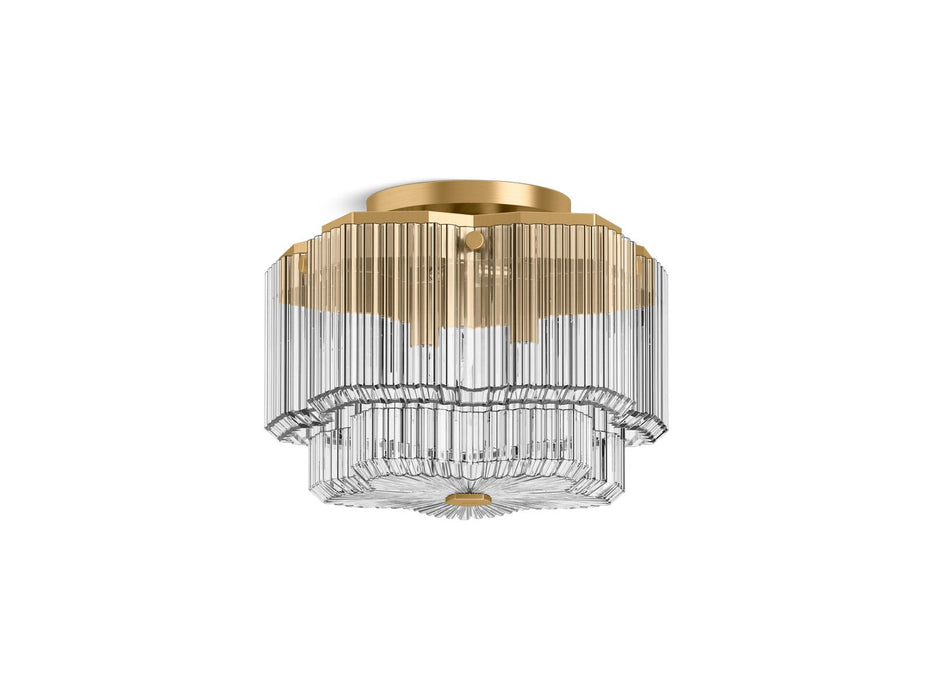 KOHLER K-31780-FM03 Occasion 15" flush-mount, brushed moderne brass