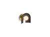 KOHLER K-31782-SC01 Jabot One-light sconce, black with brass trim - view 2