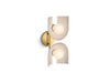 KOHLER K-31783-SC02 Jabot Two-light sconce, biscuit satin with brushed moderne brass - view 2