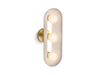 KOHLER K-31784-SC03 Jabot Three-light sconce, biscuit satin with brushed moderne brass - view 2