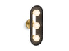 KOHLER K-31784-SC03 Jabot Three-light sconce, black with brass trim - view 2