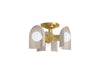 KOHLER K-31786-FM03 Jabot 3-13/16" flush-mount, biscuit satin with brushed moderne brass