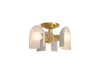 KOHLER K-31786-FM03 Jabot 3-13/16" flush-mount, biscuit satin with brushed moderne brass - view 2