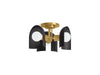 KOHLER K-31786-FM03 Jabot 3-13/16" flush-mount, black with brass trim