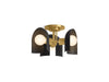 KOHLER K-31786-FM03 Jabot 3-13/16" flush-mount, black with brass trim - view 2