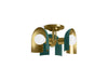 KOHLER K-31786-FM03 Jabot 3-13/16" flush-mount, jade w brushed moderne brass accents