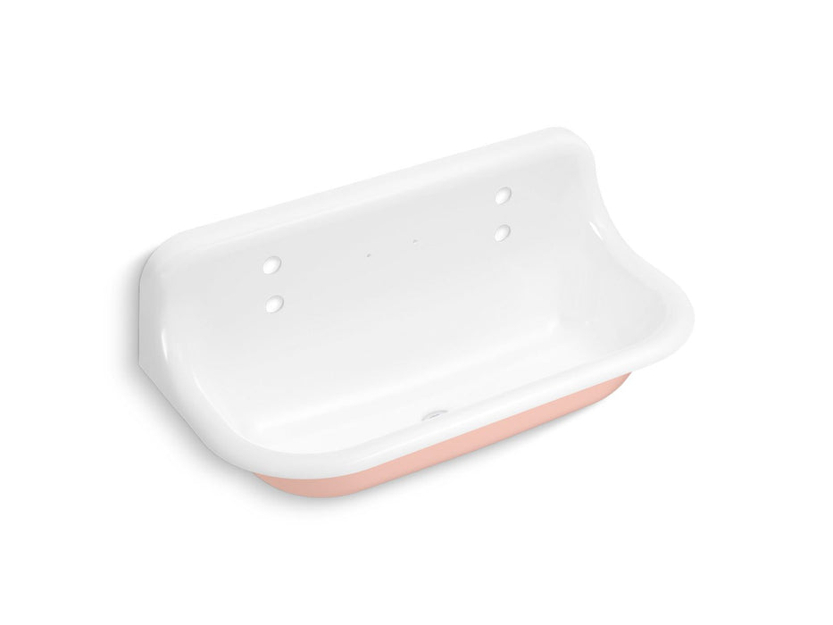 KOHLER K-3200-PPB Brockway 36" wall-mount utility sink, 150th peachblow