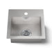 KOHLER K-32027-1 Vault 15" top-/undermount single-bowl bar sink, stainless steel - view 4