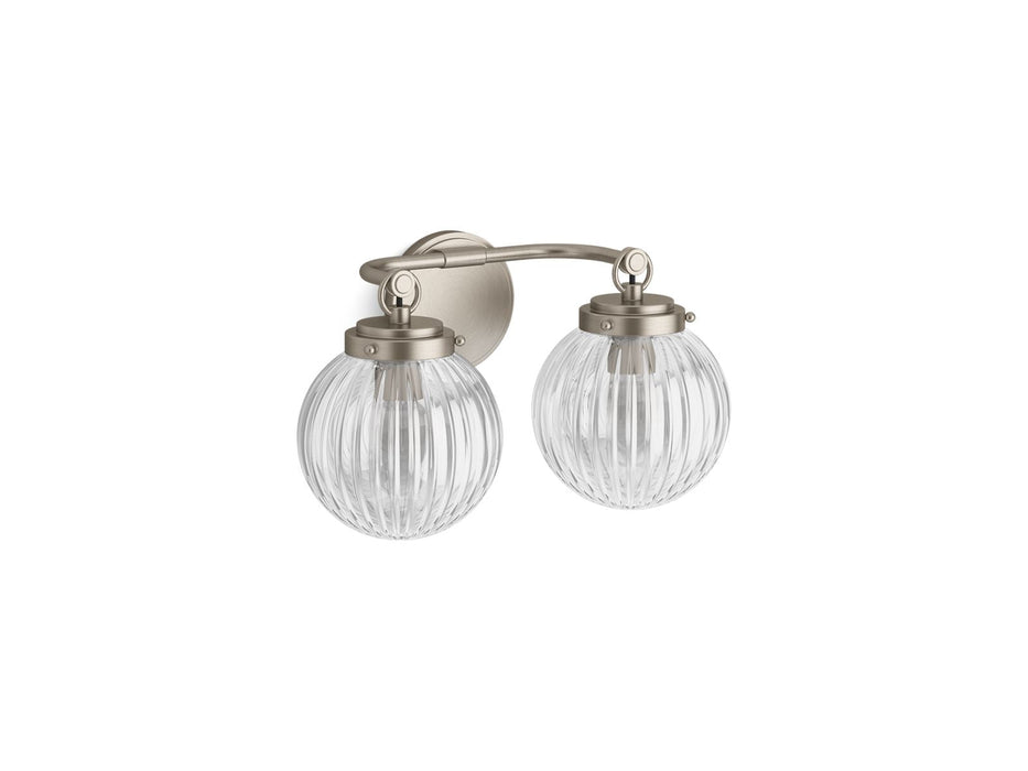KOHLER K-32253-SC02 Embra by Studio McGee Two-light sconce, brushed nickel
