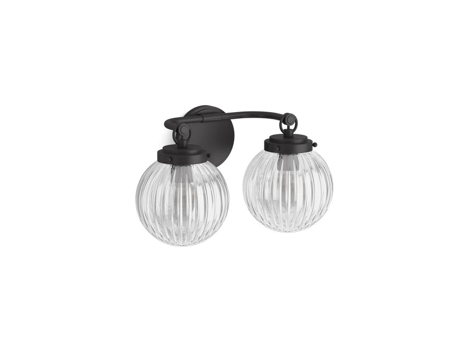 KOHLER K-32253-SC02 Embra by Studio McGee Two-light sconce, matte black