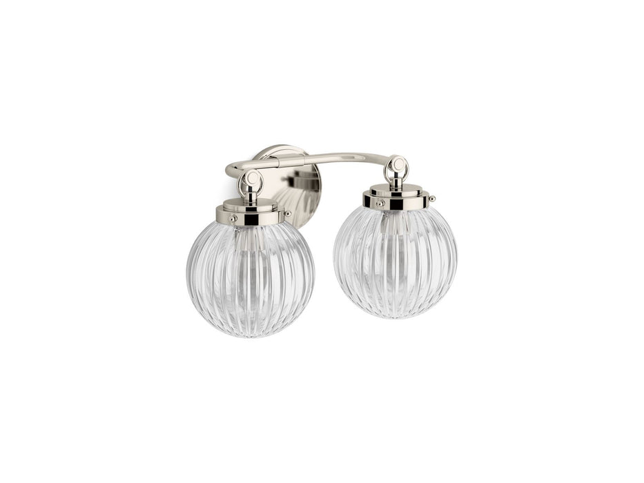 KOHLER K-32253-SC02 Embra by Studio McGee Two-light sconce, polished nickel