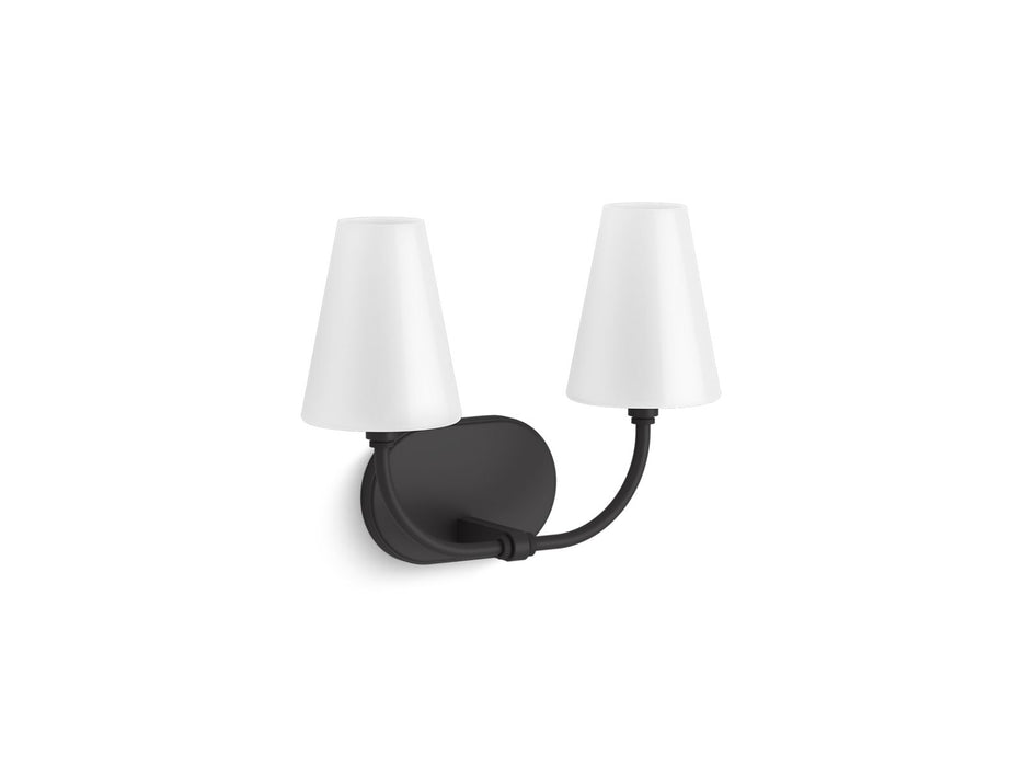 KOHLER K-32256-SC02 Kernen by Studio McGee Two-light sconce, matte black