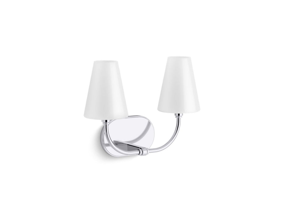 KOHLER K-32256-SC02 Kernen by Studio McGee Two-light sconce, polished chrome