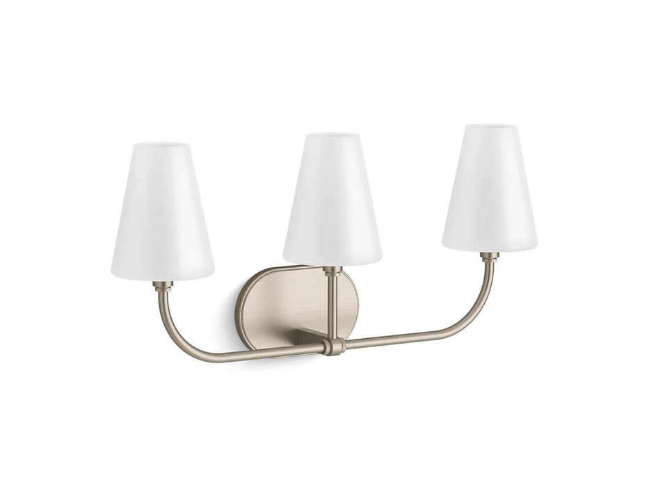 KOHLER K-32257-SC03 Kernen by Studio McGee Three-light sconce, brushed nickel