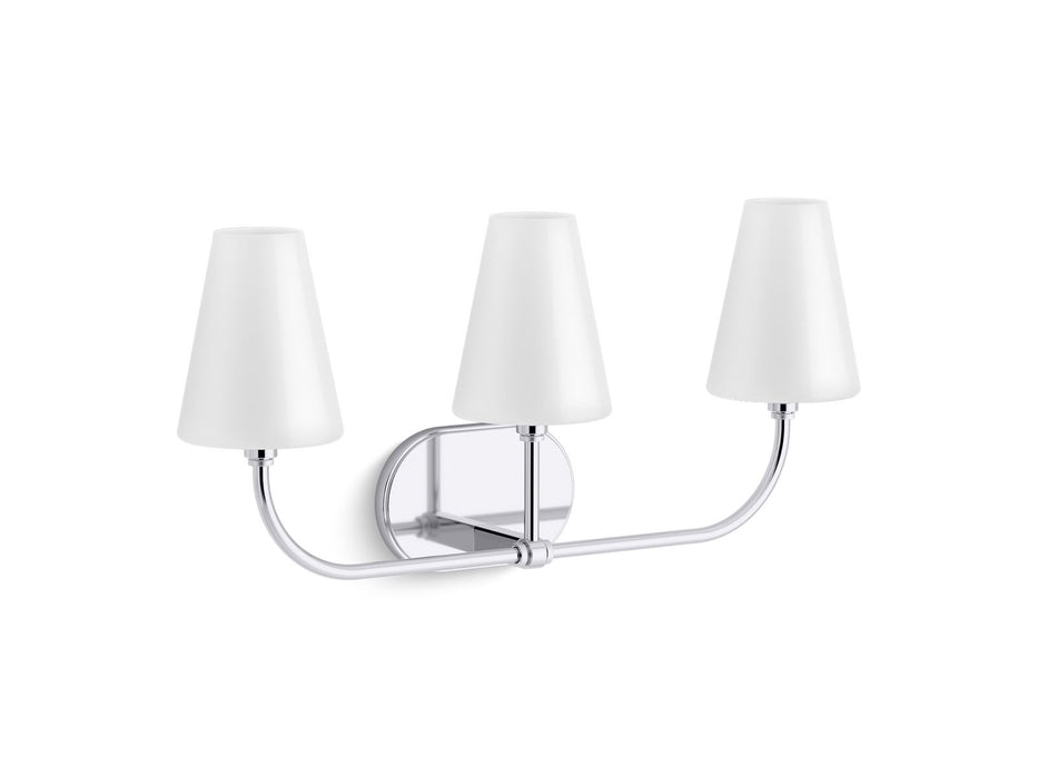 KOHLER K-32257-SC03 Kernen by Studio McGee Three-light sconce, polished chrome
