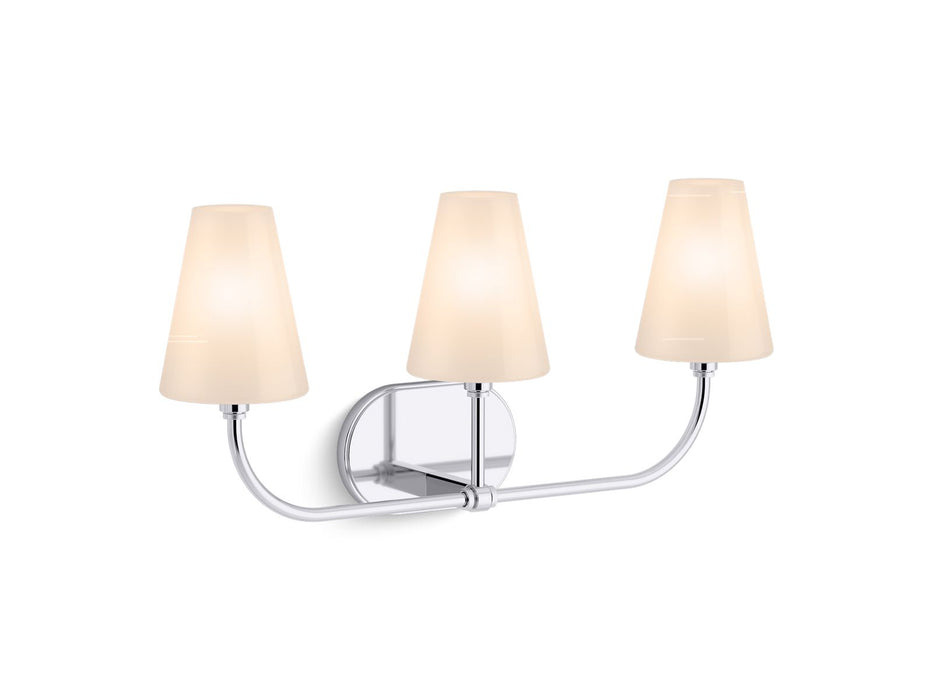 KOHLER K-32257-SC03 Kernen by Studio McGee Three-light sconce, polished chrome - view 2
