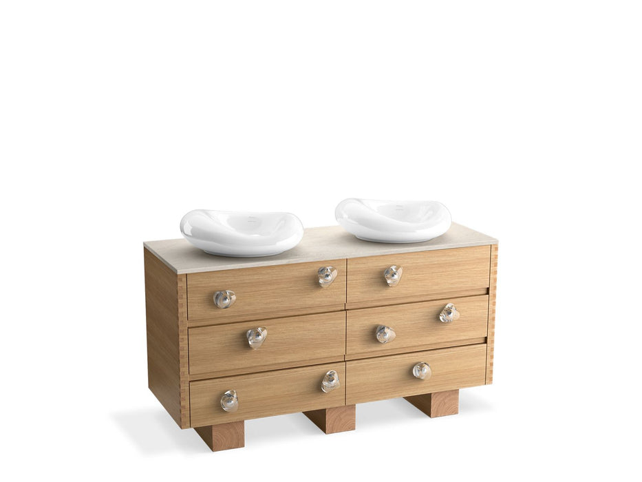 KOHLER K-32299 Landshapes 60" bathroom vanity cabinet, stratified oak - view 2