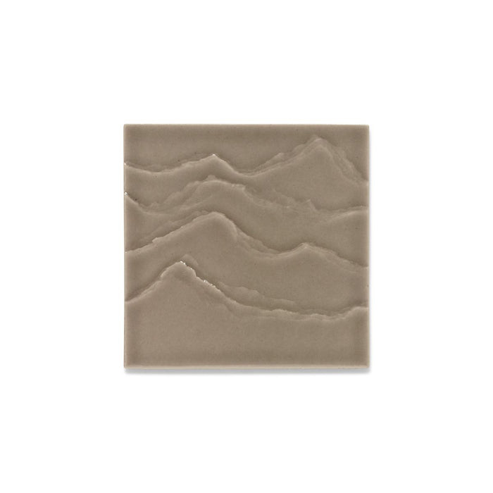 KOHLER K-32576 Landshapes 4" x 4" Feature Tile produced by the KOHLER WasteLAB, light warm grey