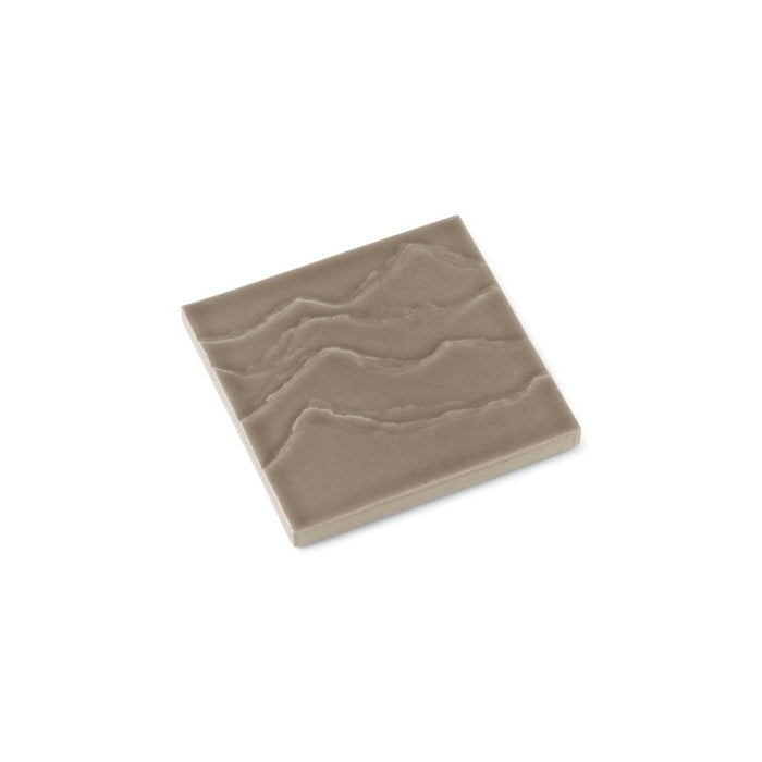 KOHLER K-32576 Landshapes 4" x 4" Feature Tile produced by the KOHLER WasteLAB, light warm grey - view 2