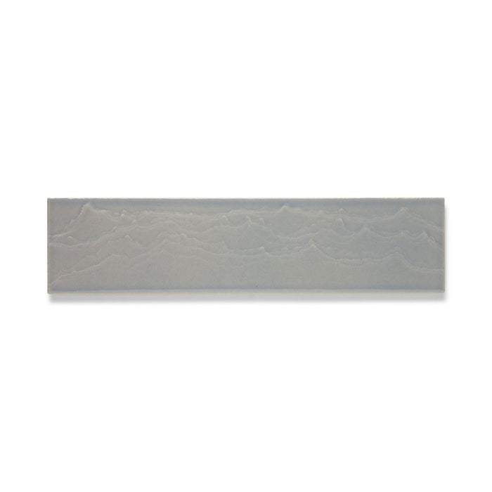 KOHLER K-32624 Landshapes 3" x 12" feature tile produced by the KOHLER WasteLAB, light blue grey
