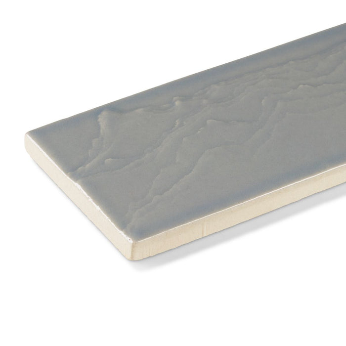 KOHLER K-32624 Landshapes 3" x 12" feature tile produced by the KOHLER WasteLAB, light blue grey - view 3