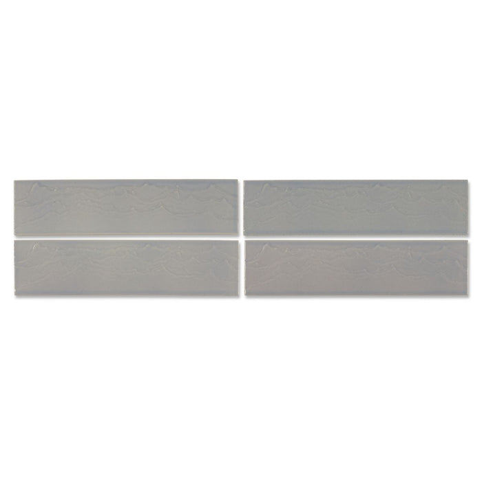 KOHLER K-32624 Landshapes 3" x 12" feature tile produced by the KOHLER WasteLAB, light blue grey - view 4