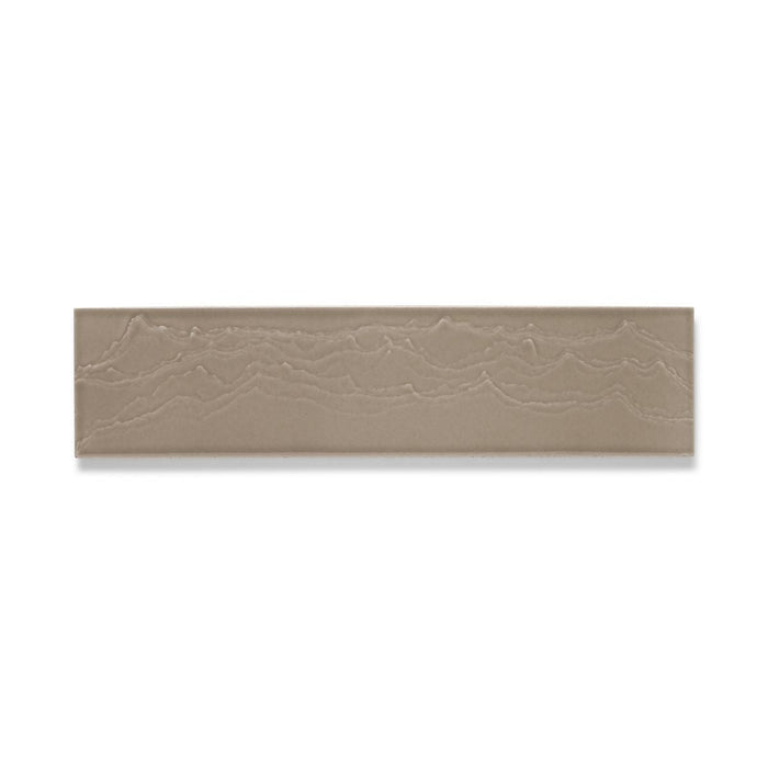 KOHLER K-32624 Landshapes 3" x 12" feature tile produced by the KOHLER WasteLAB, light warm grey