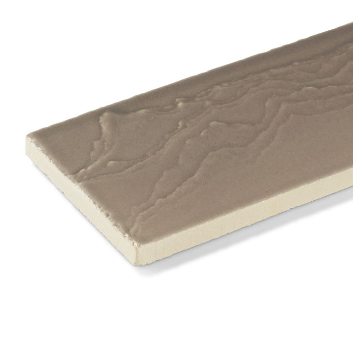 KOHLER K-32624 Landshapes 3" x 12" feature tile produced by the KOHLER WasteLAB, light warm grey - view 3