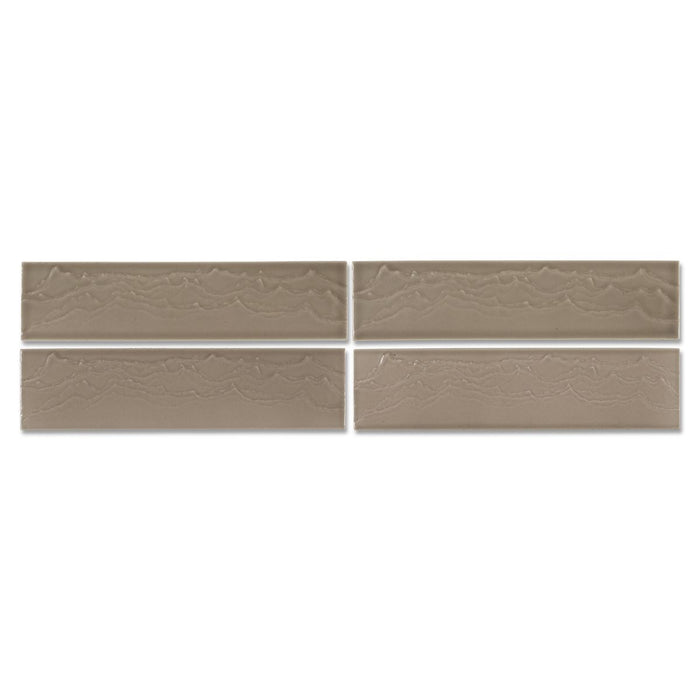KOHLER K-32624 Landshapes 3" x 12" feature tile produced by the KOHLER WasteLAB, light warm grey - view 4