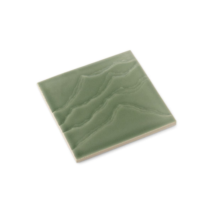 KOHLER K-32639 Landshapes 6" x 6" feature tile produced by the KOHLER WasteLAB, dark celadon - view 2