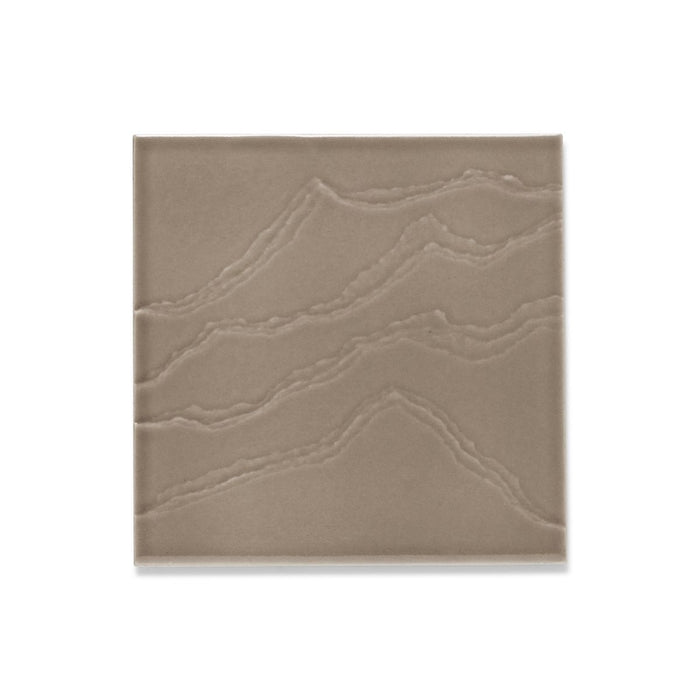 KOHLER K-32639 Landshapes 6" x 6" feature tile produced by the KOHLER WasteLAB, light warm grey