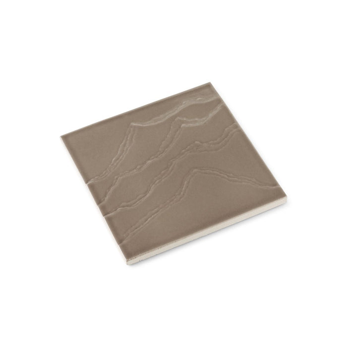 KOHLER K-32639 Landshapes 6" x 6" feature tile produced by the KOHLER WasteLAB, light warm grey - view 2