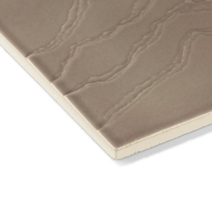 KOHLER K-32639 Landshapes 6" x 6" feature tile produced by the KOHLER WasteLAB, light warm grey - view 3