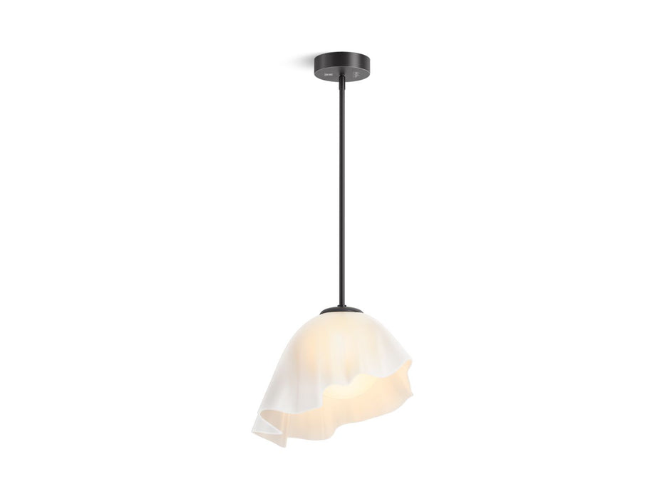 KOHLER K-32695-PELED Landshapes 14-3/4" pendant, matte black - view 2