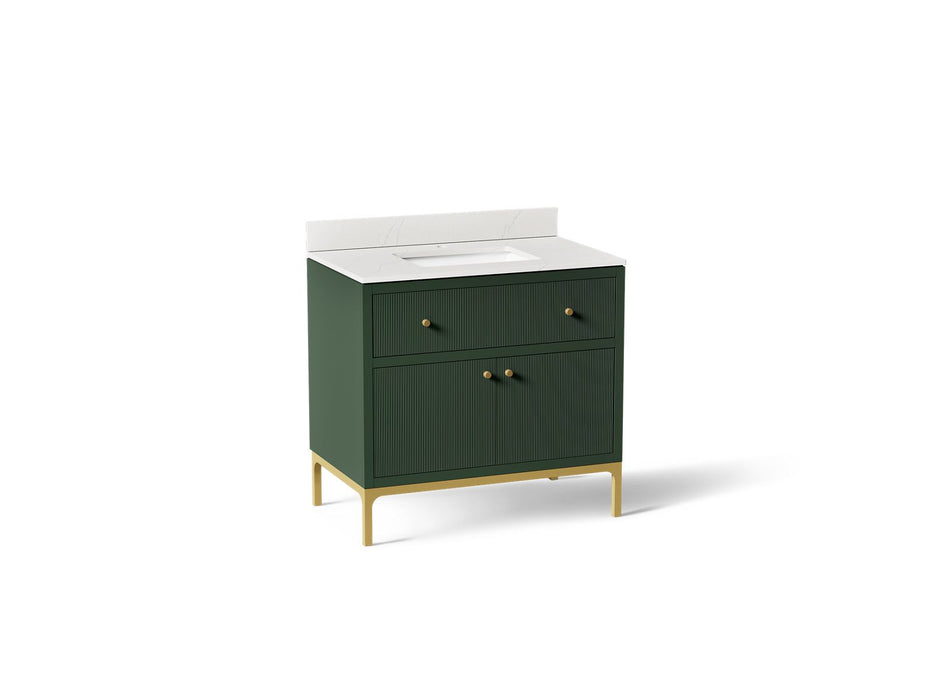 KOHLER K-32760 Calpa 36" bathroom vanity cabinet with sink and quartz top